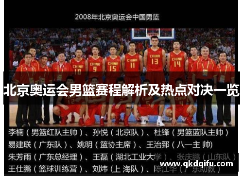 北京奥运会男篮赛程解析及热点对决一览 北京奥运会男篮赛程解析及热点对决一览